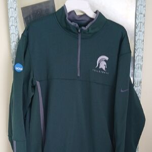 Nike Dark Green Quarter-Zip Pullover